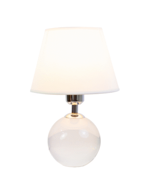 ABAJUR (BASE) ARITH TRANSPARENTE E CROMADO D12.7CM A21.2CM 1XE27  MAX 40W