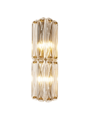 ARANDELA ARIA TRANSPARENTE E DOURADO L14CM C17.5CM A49.6CM 2XE14 MAX 10W
