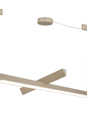 PENDENTE CROIX AREIA E BRANCO L110CM C40CM A9CM 1XLED 27W 3000K