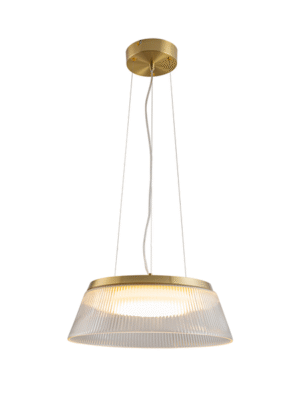 PENDENTE DOLCA  TRANSPARENTE E LATAO D45CM A15CM 1XLED 24W 3000K