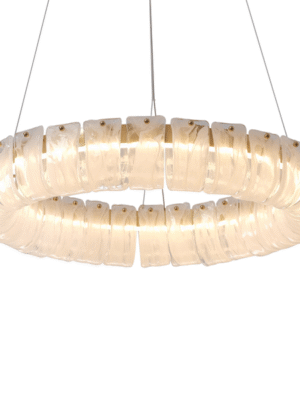 PENDENTE ERICO TRANSPARENTE E DOURADO D60CM A10.5CM 1XLED 34W 2700K