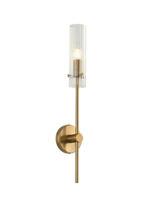 ARANDELA FABULA DOURADO E TRANSPARENTE L10CM C9CM A56CM 1XE14 MAX 40W