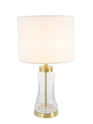 ABAJUR GLEAM TRANSPARENTE E BRONZE D18CM A46CM 1XE27 BULBO MAX 40W IP20 SOMENTE