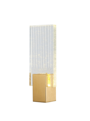 ARANDELA GNOCHI TRANSPARENTE E DOURADO L11CM C5CM A28CM 1XLED INTEGRADO 3W 2700K