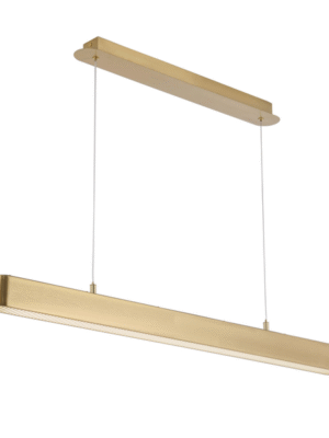 PENDENTE GRILHA DOURADO E BRANCO L5CM C100CM A6CM 1XLED INTEGRADO 19W 3000K 1260