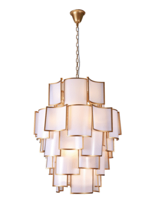 PENDENTE HERITAGE DOURADO E LEITOSO D80CM A87CM 24XE27 MAX 15W