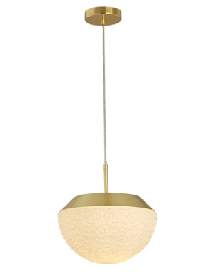 PENDENTE HOB OPALINO E DOURADO D30CM A18CM 1XE27 MAX 60W