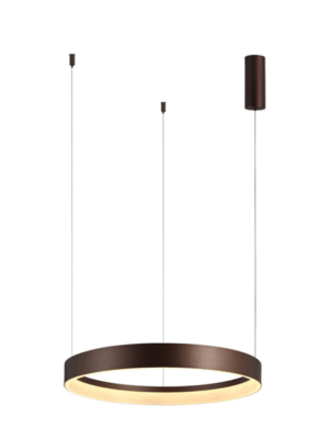 PENDENTE KAPHI CAFE E BRANCO D60CM A6CM 1XLED 30W 3000K