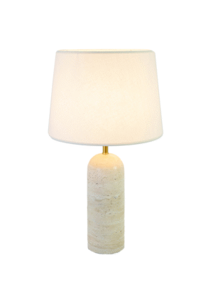 ABAJUR (BASE) LIMESTONE BEGE E LATAO D13CM A45CM 1XE27  MAX 40W