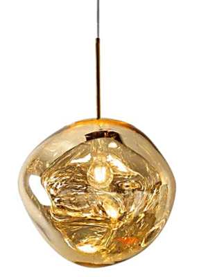 PENDENTE MEL DOURADO D27CM A25CM 1XE27 BULBO MAX 25W IP20