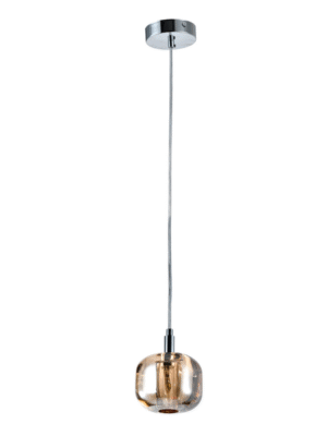 PENDENTE MICA AMBAR E DOURADO D10CM A11CM 1XLED INTEGRADO 3W 3000K 150LM IP20