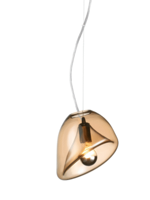 PENDENTE MIELE AMBAR E DOURADO D22CM A21CM 1XE27 MAX 40W