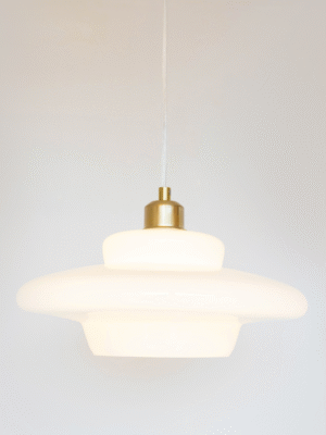 PENDENTE OSWALD BRANCO E DOURADO D32CM A19CM 1XE27 MAX 60W