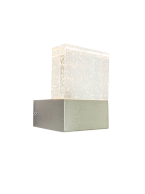 ARANDELA PUGA TRANSPARENTE E NIQUELADO L10CM C10CM A10CM 1XLED 3W 3000K