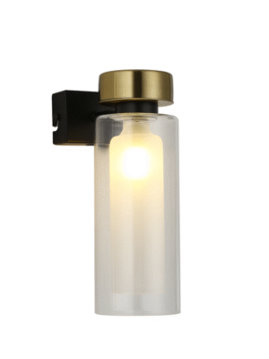 ARANDELA SISE PRETO E DOURADO L8CM C13CM A22CM 1XG9 HALOPIN SMD MAX 5W IP20