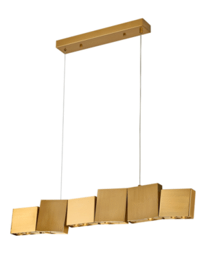 PENDENTE TERO DOURADO E BRANCO L3.6CM C82.5CM A15CM 1XLED 18W 3000K