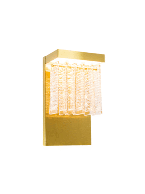 ARANDELA TILE BRONZE E TRANSPARENTE L20CM C15CM A35CM 1XLED 10W 3000K