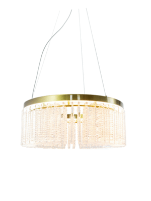 PENDENTE TILE BRONZE E TRANSPARENTE D60CM A23CM 1XLED 44W 3000K