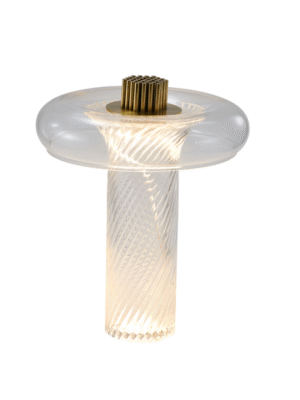 ABAJUR TORSIONI TRANSPARENTE E LATAO D35CM A37CM 1XLED 5W 3000K