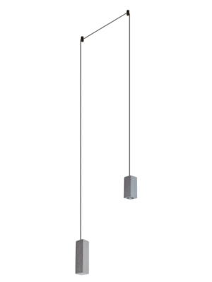 PENDENTE VOXEL CINZA E PRETO L4.5CM C4.5CM A10CM 1XLED 3W 2700K