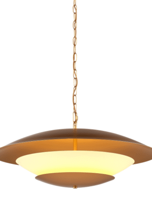 PENDENTE BALANS DOURADO / OPALINO (D)60CM (A)26CM 1XLED 24W 2700K 500LM IP20