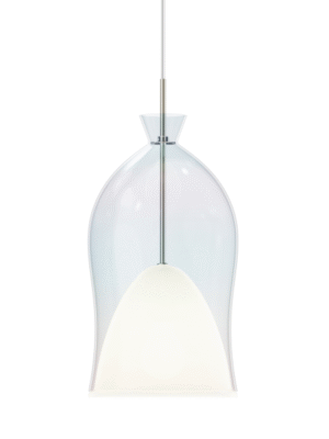 PENDENTE CARAVELA IRIDISCENTE E NIQUELADO D20CM A42CM 1XE27 MAX 8W