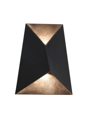 ARANDELA FOLD PRETO L10CM C14CM A17CM 1XLED 5W 3000K