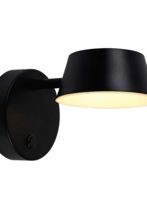 ARANDELA FUNNEL PRETO L13CM C20CM A11CM 1XLED 5W 3000K