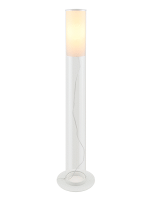 COLUNA LEVIT TRANSPARENTE E BRANCO D16CM A135CM 1XE27  MAX 40W