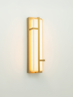 ARANDELA LINNEN TRANSPARENTE E DOURADO L12CM C9CM A45CM 1XLED 14W 2700K