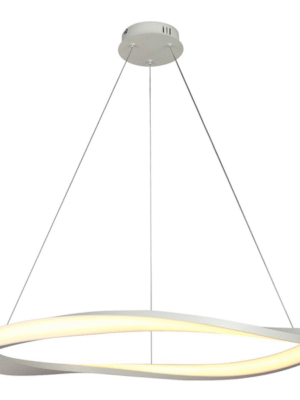 PENDENTE MOBIUS BRANCO D80CM A3CM 1XLED 36W 3000K