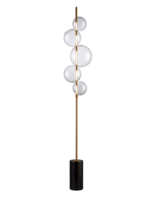COLUNA ZEEP TRANSPARENTE / DOURADO (D)30CM (A)160CM 1XLED 8W 2700K 400LM IP20