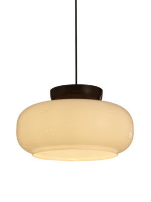 PENDENTE BIGLI OPALINO E MARROM D37CM A20CM 1XE27 MAX 60W