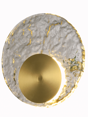 ARANDELA BORGO TRANSPARENTE E DOURADO D20CM A4.6CM 1XLED 7W 3000K