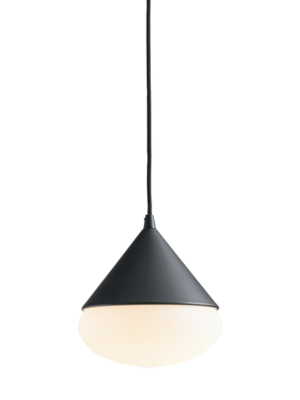 PENDENTE BOSSI PRETO E BRANCO D20CM A22.6CM 1XLED 12W 3000K
