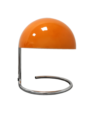 ABAJUR CARMINE LARANJA E CROMADO D22CM A28CM 1XE27  MAX 25W