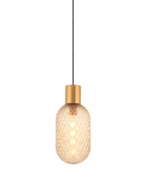 PENDENTE CITTERIO CHAMPANHE E DOURADO D20CM A44CM 1XE27 MAX 40W