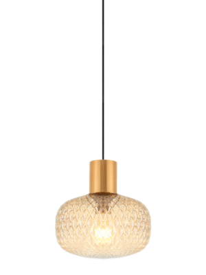 PENDENTE CITTERIO CHAMPANHE E DOURADO D30CM A27CM 1XE27 MAX 40W