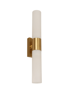 ARANDELA COLONNE BRANCO E DOURADO L6CM C10CM A48CM 2XE27 MAX 40W