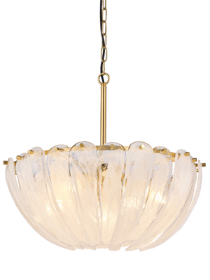 PENDENTE CRISANTEMO LEITOSO / LATAO (D)60CM (A)25CM 4XE27 BOLINHA MAX 40W IP20