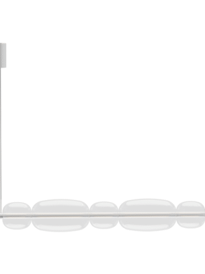 PENDENTE CYGNUS TRANSPARENTE / CHAMPANHE (C)117CM (L)18CM (A)18CM 1XLED 38W 2700