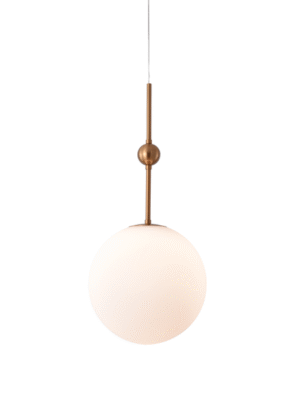 PENDENTE GIARDINI DOURADO E BRANCO D30CM A67.5CM 1XE27 MAX 40W