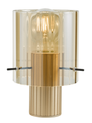 ABAJUR ORSO CHAMPANHE E DOURADO D14CM A22.3CM 1XE27  MAX 40W