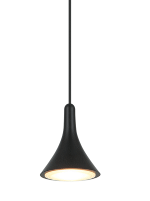 PENDENTE SABATA PRETO D7.8CM A10CM 1XLED 5W 3000K