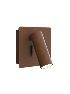 ARANDELA TURO MARROM (C)6CM (L)8,5CM (A)8,5CM 1XLED 3W 2700K IP20