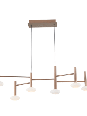 PENDENTE CORO LATAO E LEITOSO L42CM C100CM A34CM 6XLED 4W 2700K