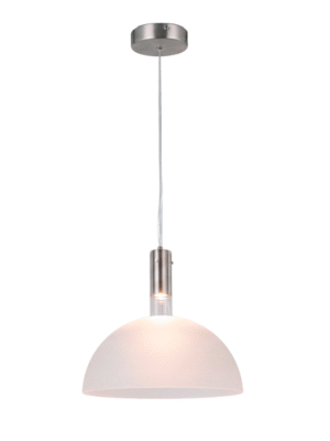 PENDENTE DALIA BRANCO E NIQUELADO D40CM A40CM 1XLED 5W 3000K