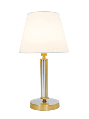 ABAJUR EIXO LATAO E TRANSPARENTE D18CM A33CM 1XE14  MAX 25W