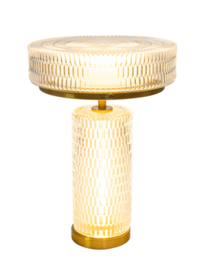 ABAJUR GAROA TRANSPARENTE E LATAO D35CM A49CM 1XLED 20W 2700K