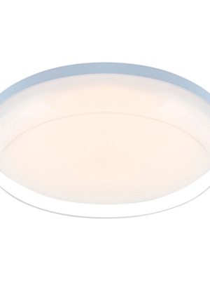 PLAFON GASPAR TRANSPARENTE E BRANCO D48CM A9CM DIMERIZAVEL 1XLED 30W 3000K